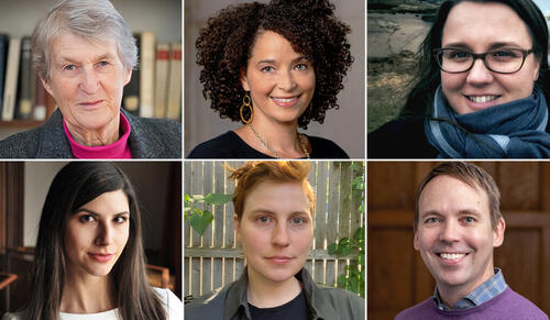 Top row: Katerina Clark, Erica Edwards, and Jill Jarvis; Bottom row: Jessica Gabriel Peritz, Juno Jill Richards, and Shane Vogel